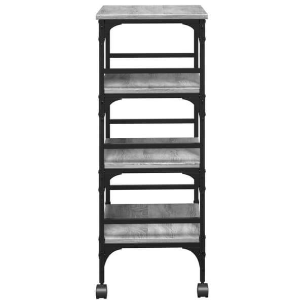 vidaXL køkkenvogn 45x35x89,5 cm konstrueret træ grå sonoma-eg