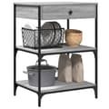 Pikkukuva 4 / 11: vidaXL Keittiövaunu harmaa Sonoma 60x48x89,5 cm tekninen puu