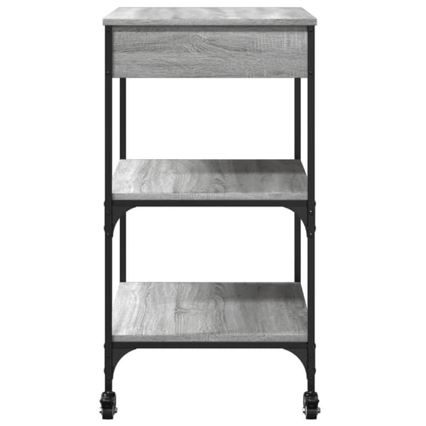 vidaXL Keittiövaunu harmaa Sonoma 60x48x89,5 cm tekninen puu