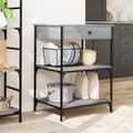 Pikkukuva 2 / 11: vidaXL Keittiövaunu harmaa Sonoma 60x48x89,5 cm tekninen puu