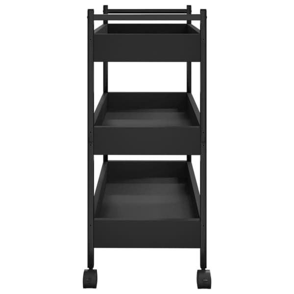 vidaXL køkkenvogn 50x30x70 cm konstrueret træ sort