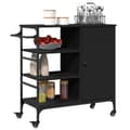 Miniatyrbilde 4 av 11: vidaXL Kjøkkentralle svart 87,5x38,5x84,5 cm konstruert tre