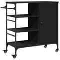 Miniatyrbilde 1 av 11: vidaXL Kjøkkentralle svart 87,5x38,5x84,5 cm konstruert tre