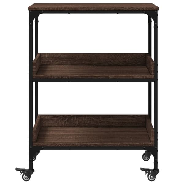 vidaXL Kjøkkentralle brun eik 60x41x80,5 cm konstruert tre