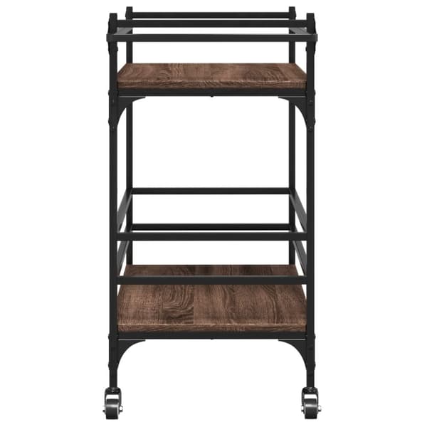 vidaXL Kjøkkentralle brun eik 82x40x78,5 cm konstruert tre