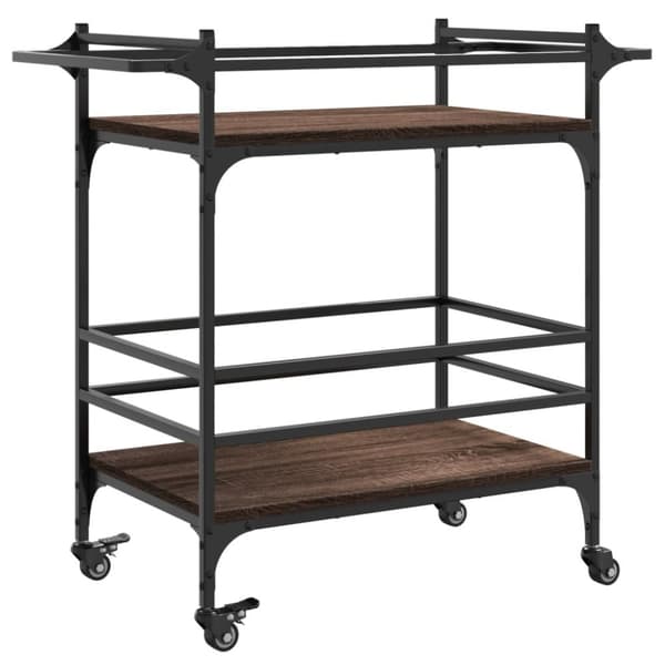 vidaXL Kjøkkentralle brun eik 82x40x78,5 cm konstruert tre