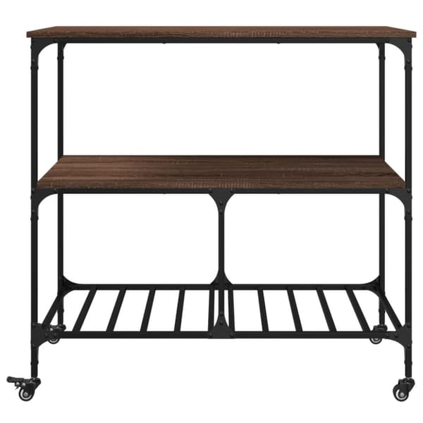 vidaXL Keittiövaunu ruskea tammi 100x50x95 cm tekninen puu