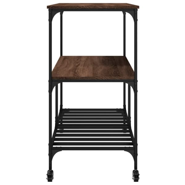 vidaXL Keittiövaunu ruskea tammi 100x50x95 cm tekninen puu