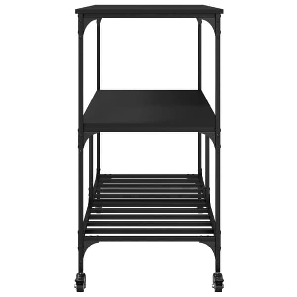 vidaXL Köksvagn svart 100x50x95 cm konstruerat trä