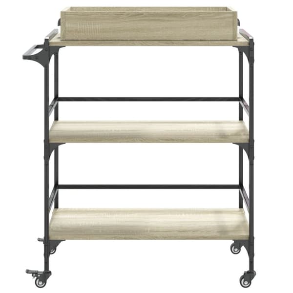 vidaXL Köksvagn sonoma-ek 81,5x41x92,5 cm konstruerat trä