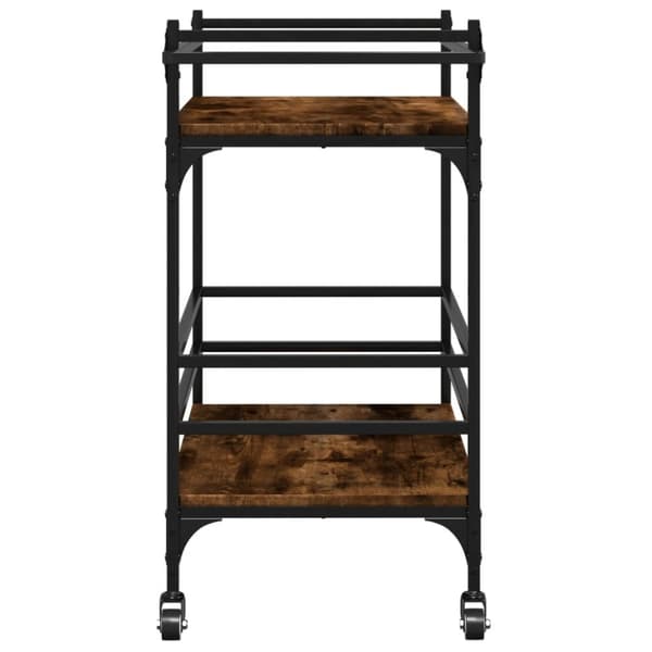 vidaXL Kjøkkentralle røkt eik 82x40x78,5 cm konstruert tre