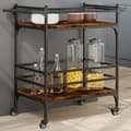 Miniatyrbillede 11 af 11: vidaXL køkkenvogn 82x40x78,5 cm konstrueret træ røget egetræsfarve
