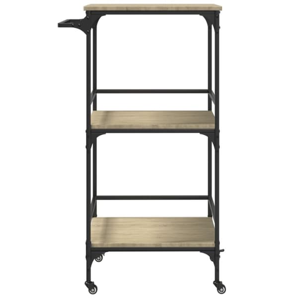 vidaXL køkkenvogn 60,5x50x105 cm konstrueret træ sonoma-eg