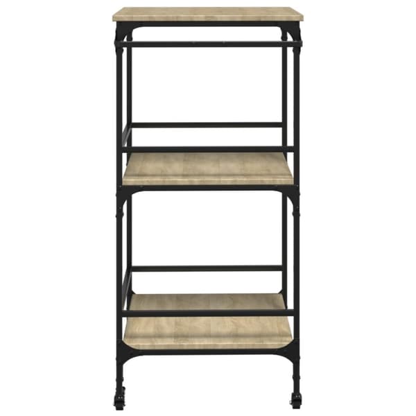 vidaXL køkkenvogn 60,5x50x105 cm konstrueret træ sonoma-eg