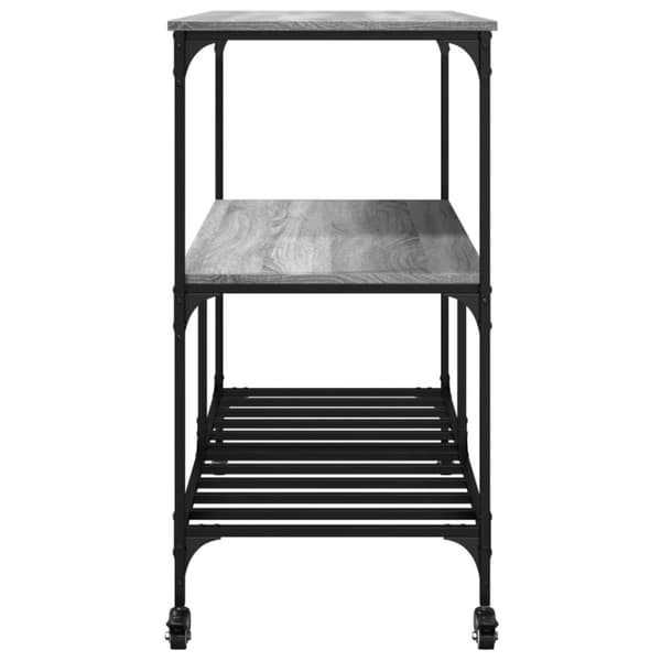 vidaXL Keittiövaunu harmaa Sonoma 100x50x95 cm tekninen puu