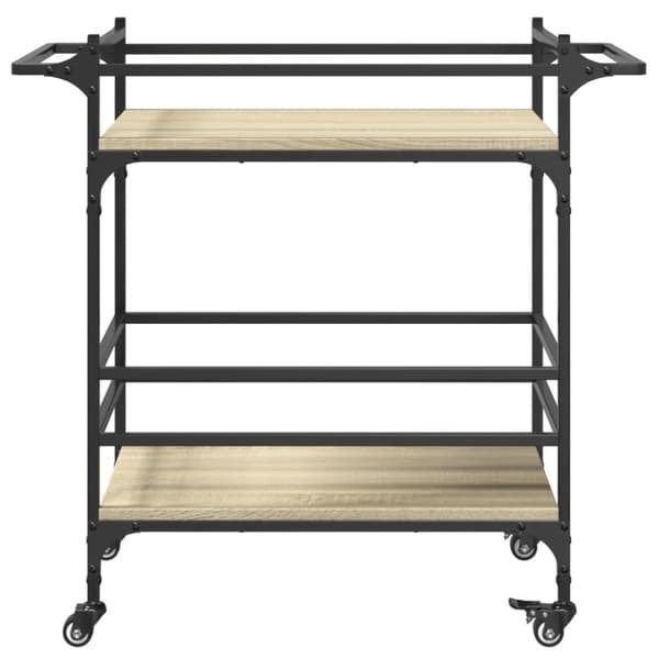 vidaXL køkkenvogn 82x40x78,5 cm konstrueret træ sonoma-eg