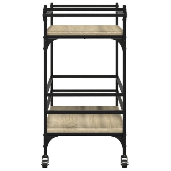 vidaXL køkkenvogn 82x40x78,5 cm konstrueret træ sonoma-eg