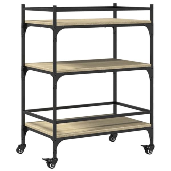 vidaXL Kjøkkentralle sonoma eik 65x40x86,5 cm konstruert tre