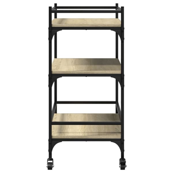vidaXL køkkenvogn 65x40x86,5 cm konstrueret træ sonoma-eg