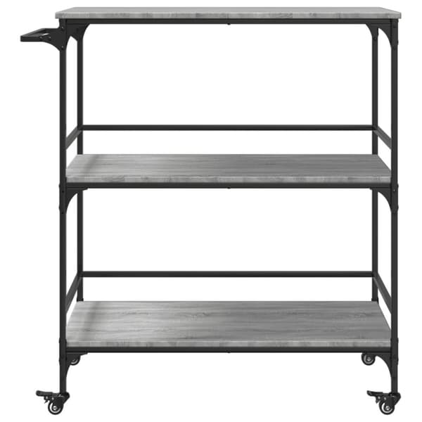 vidaXL Keittiövaunu harmaa Sonoma 100,5x50x105 cm tekninen puu