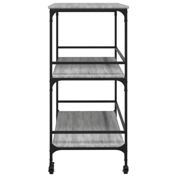 vidaXL Keittiövaunu harmaa Sonoma 100,5x50x105 cm tekninen puu