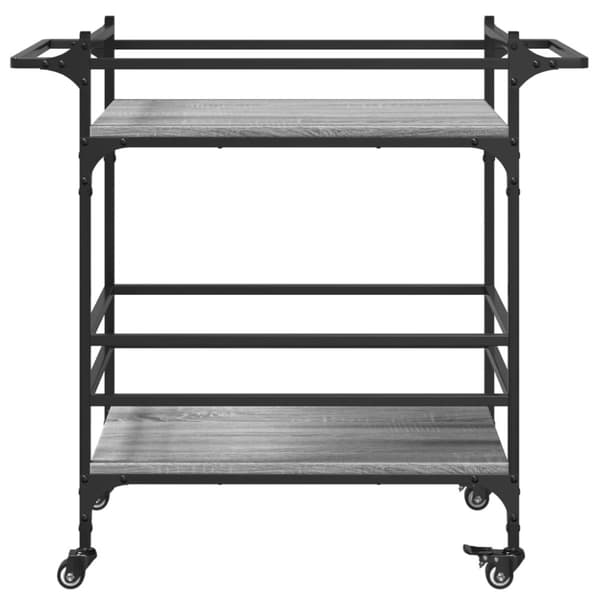 vidaXL Keittiövaunu harmaa Sonoma 82x40x78,5 cm tekninen puu