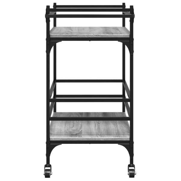 vidaXL Keittiövaunu harmaa Sonoma 82x40x78,5 cm tekninen puu