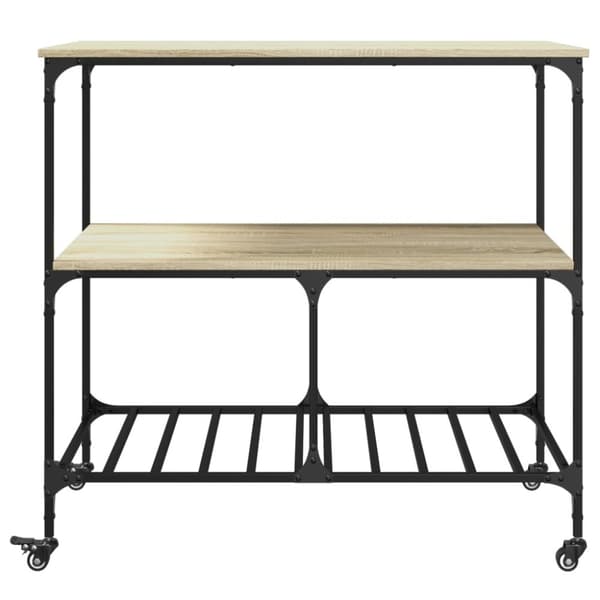 vidaXL Keittiövaunu Sonoma-tammi 100x50x95 cm tekninen puu