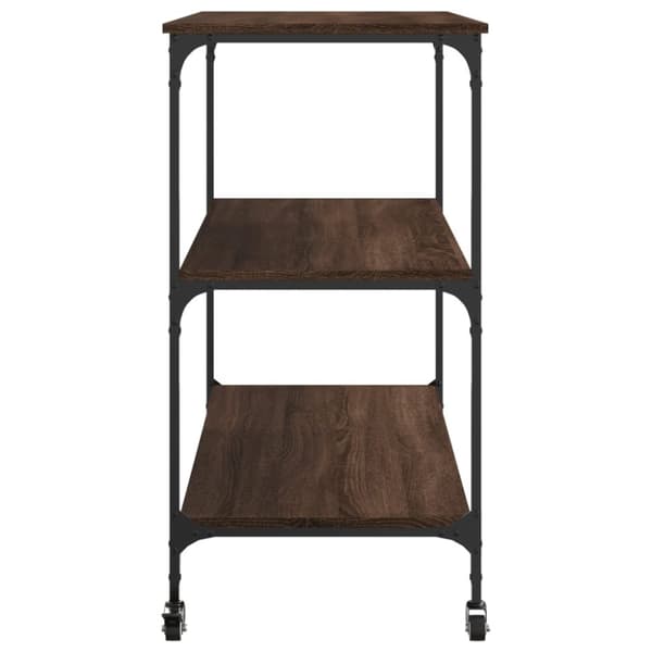 vidaXL køkkenvogn 102x50x95 cm konstrueret træ brun egetræsfarve