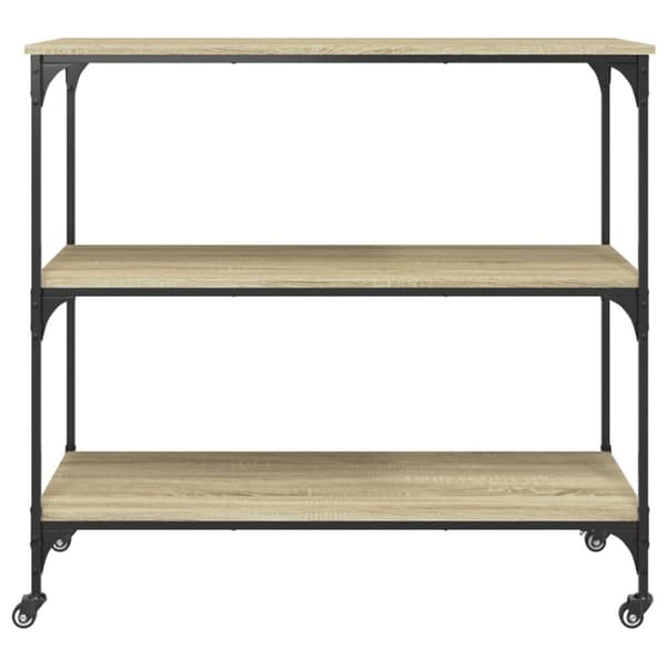 vidaXL køkkenvogn 102x50x95 cm konstrueret træ sonoma-eg