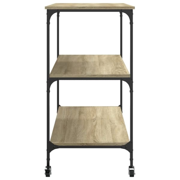 vidaXL køkkenvogn 102x50x95 cm konstrueret træ sonoma-eg