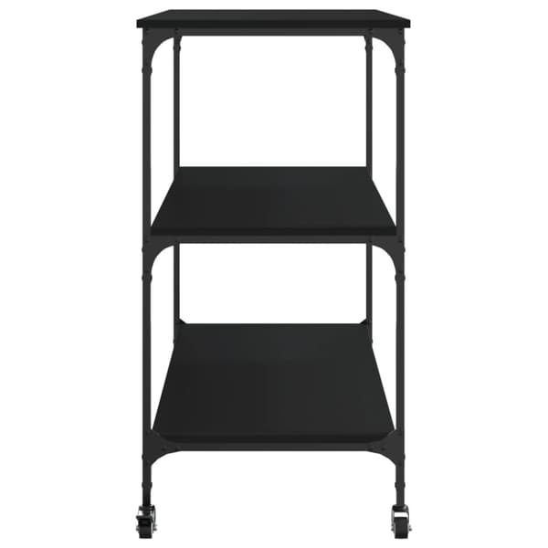 vidaXL Keittiövaunu musta 102x50x95 cm tekninen puu