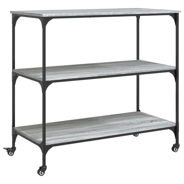 vidaXL Kjøkkentralle grå sonoma 102x50x95 cm konstruert tre