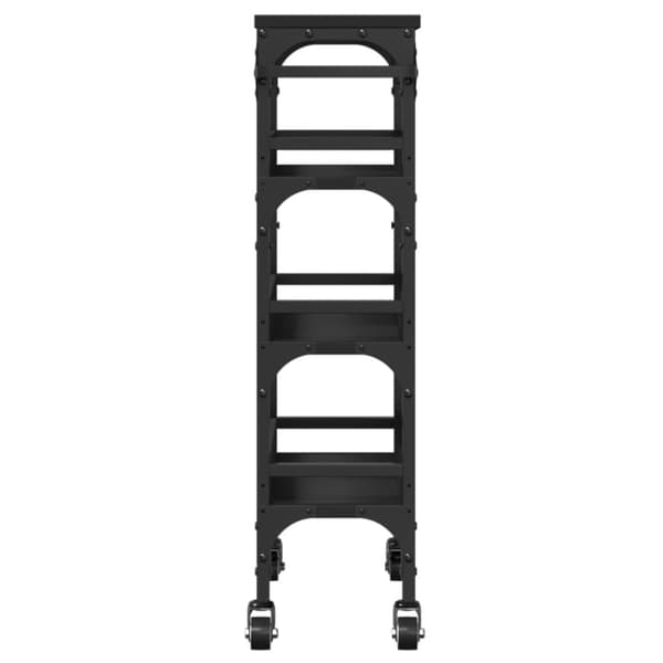 vidaXL Kjøkkentralle svart 53x20x76 cm konstruert tre