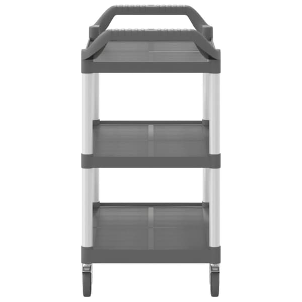vogn med 3 hylder 99x50x96 cm aluminium grå