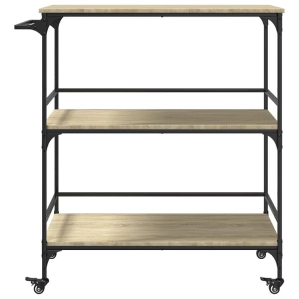 køkkenvogn 100,5x50x105 cm konstrueret træ sonoma-eg