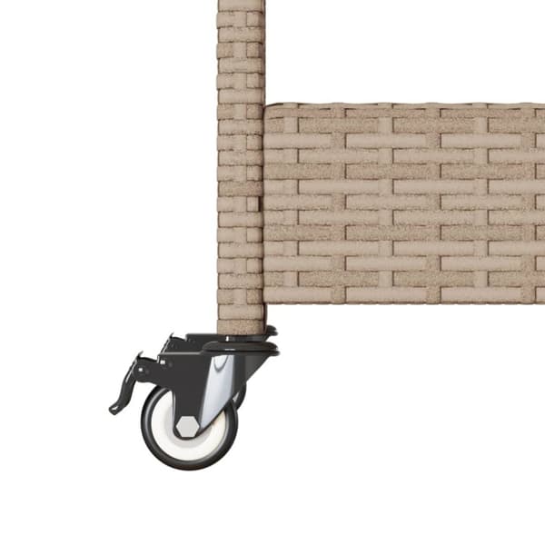 vidaXL Baarivaunu 3 tasoa beige polyrottinki ja täysi akasiapuu