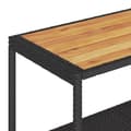 Miniatyrbilde 8 av 11: vidaXL Bartralle 3 hyller svart polyrotting og heltre akasie
