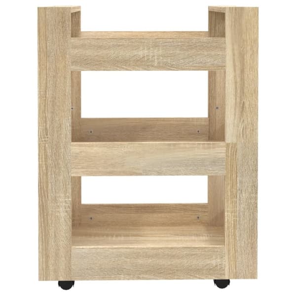 vidaXL Köksvagn sonoma-ek 60x45x80 cm konstruerat trä -  Rullbord för kök