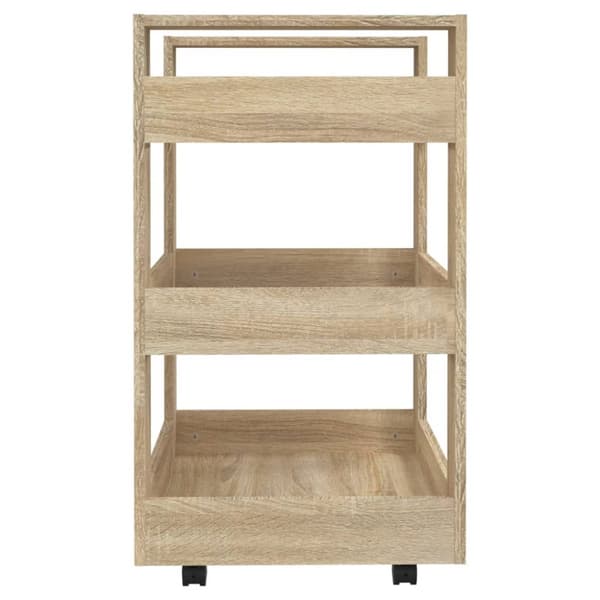 vidaXL Köksvagn sonoma-ek 60x45x80 cm konstruerat trä -  Rullbord för kök