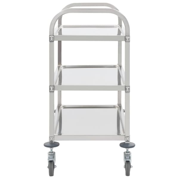 vidaXL køkkenvogn med 3 hylder 95x45x83,5 cm rustfrit stål - Køkken- og middagsvogne