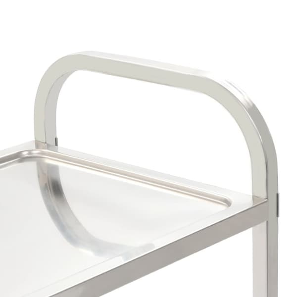 vidaXL køkkenvogn med 3 hylder 95x45x83,5 cm rustfrit stål - Køkken- og middagsvogne