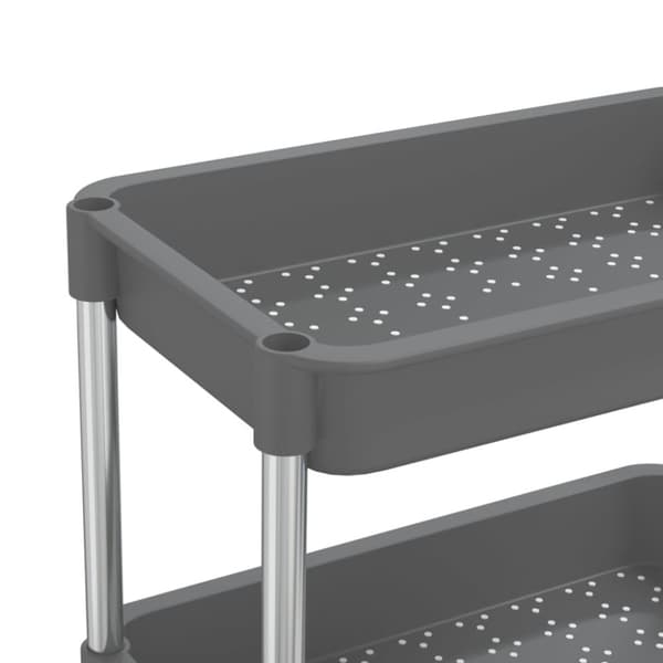 vidaXL Rullvagn 5 våningar grå 42x29x128 cm järn och ABS -  Rullbord för kök