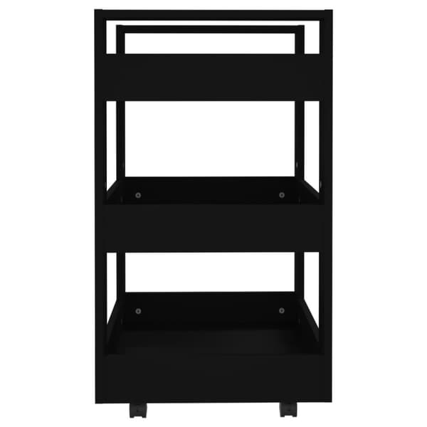 vidaXL køkkenvogn 60x45x80 cm konstrueret træ sort - Køkken- og middagsvogne