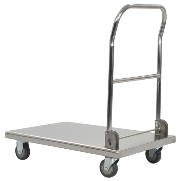 vidaXL Rullvagn 82x53x86 cm rostfritt stål silver -  Rullbord för kök