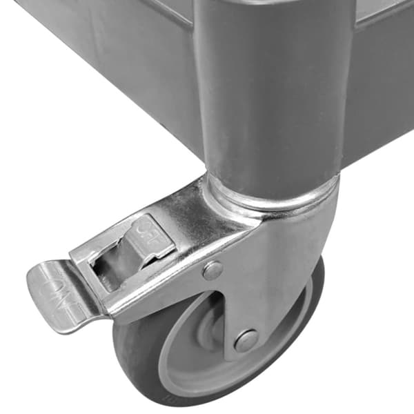 vidaXL Rullvagn 3 våningar grå 77x34x72 cm aluminium -  Rullbord för kök