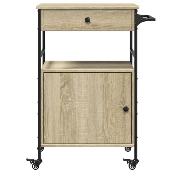 vidaXL køkkenvogn 56x43x89,5 cm konstrueret træ sonoma-eg -  Køkken- og middagsvogne