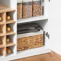 Miniatyrbild 9 av 9: Rootz Kitchen Island - Barbord - Skänk - Expanderbar design - Vinförvaring - Glashållare - Gummiträskiva - 105cm x 105cm x 60cm
