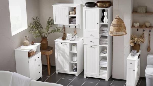 Rootz nischvagn - Kökshylla - Badrumsförvaringsvagn - MDF-konstruktion - Justerbar hylla - Mobil med hjul - 20cm x 70cm x 65cm