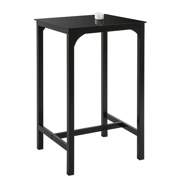 Rootz Modern Bar Table - Köksbord - Trädgårdsbord - Elegant glasskiva - Robust metallstomme - Mångsidig användning - 60cm x 100cm x 60cm